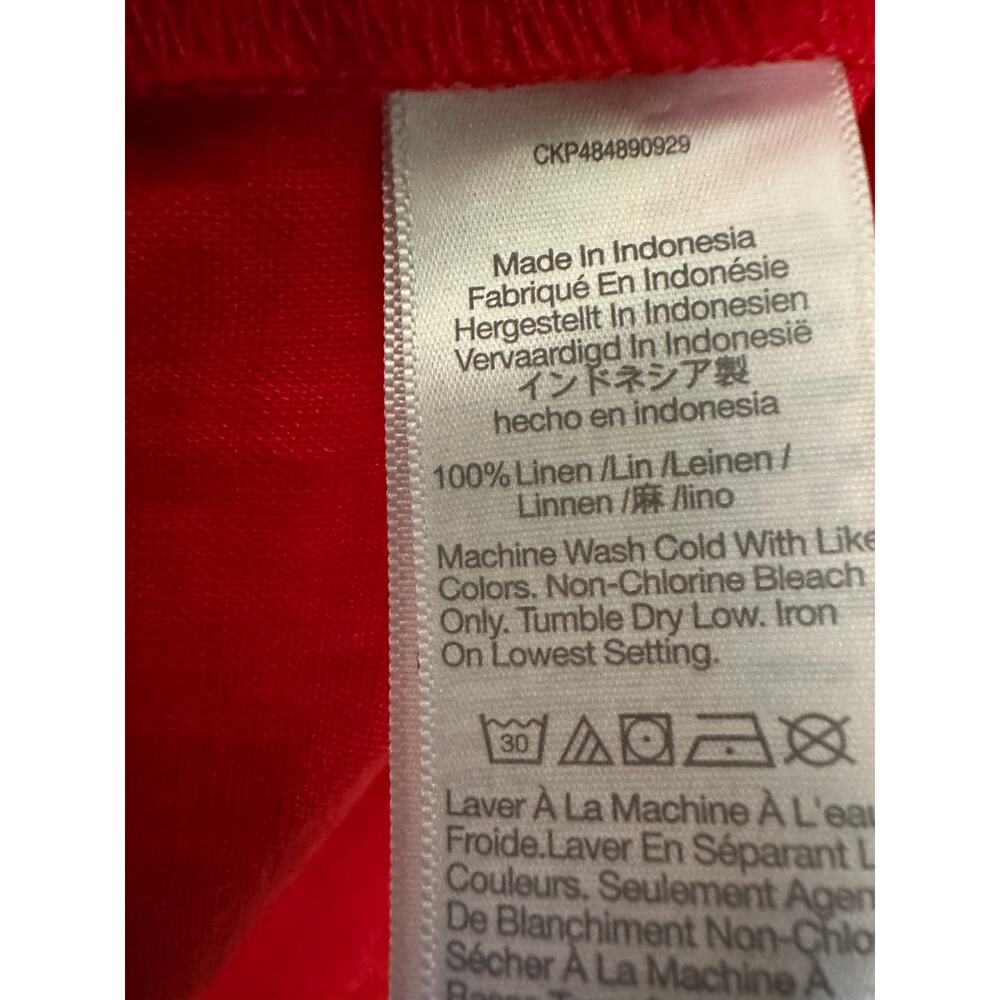 Madewell Collumn Red Linen Skirt size Large  NWT - Picture 10 of 10